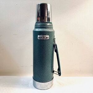 VTG Aladdin Stanley A-944DH Steel Quart Thermos Green Bottle USA 14” Made In USA